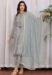 Picture of Georgette Dark Grey Straight Cut Salwar Kameez