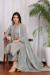 Picture of Georgette Dark Grey Straight Cut Salwar Kameez