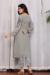 Picture of Georgette Dark Grey Straight Cut Salwar Kameez