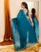 Picture of Gorgeous Georgette Teal Saree