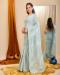 Picture of Fine Georgette Light Steel Blue Saree