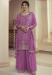 Picture of Alluring Chiffon Plum Straight Cut Salwar Kameez