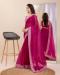 Picture of Delightful Chiffon Medium Violet Red Saree