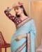 Picture of Statuesque Organza Light Blue Saree