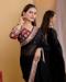 Picture of Pleasing Organza Black & Black Saree