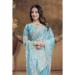 Picture of Classy Silk Light Steel Blue Saree