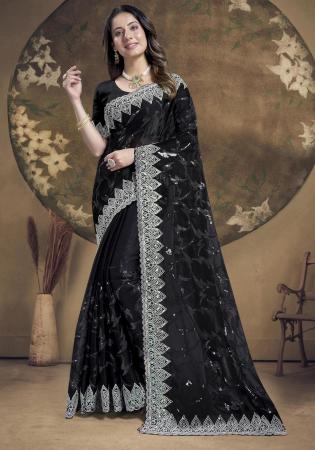 Picture of Nice Silk Black Saree