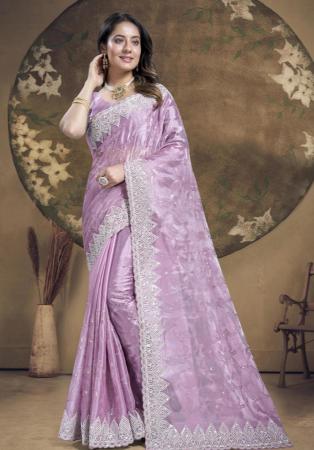 Picture of Enticing Silk Plum Saree