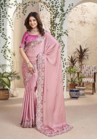 Picture of Alluring Net & Silk Tan Saree