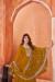 Picture of Silk Dark Golden Rod Straight Cut Salwar Kameez