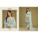 Picture of Georgette Dark Sea Green Straight Cut Salwar Kameez