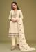 Picture of Georgette Pale Golden Rod Straight Cut Salwar Kameez