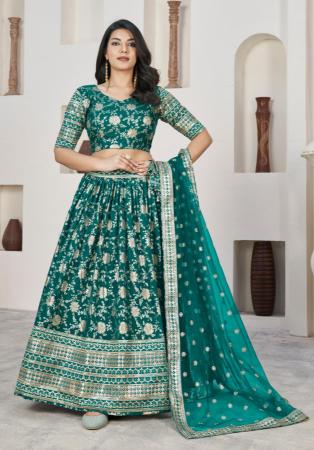 Picture of Good Looking Georgette Sea Green Lehenga Choli