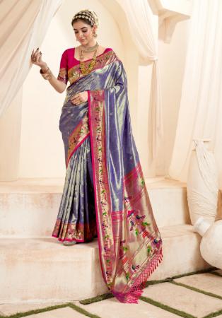 Picture of Superb Silk Dim Gray Saree