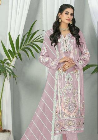 Picture of Superb Georgette Plum Straight Cut Salwar Kameez