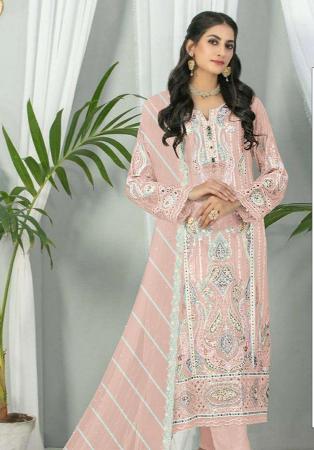 Picture of Beauteous Georgette Tan Straight Cut Salwar Kameez