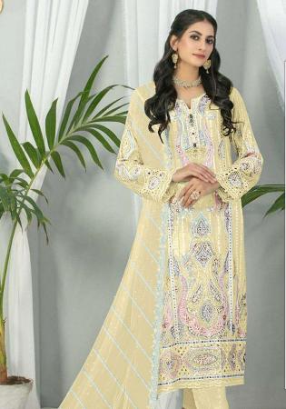 Picture of Georgette Burly Wood Straight Cut Salwar Kameez