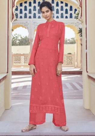 Picture of Ravishing Georgette Salmon Kurtis & Tunic