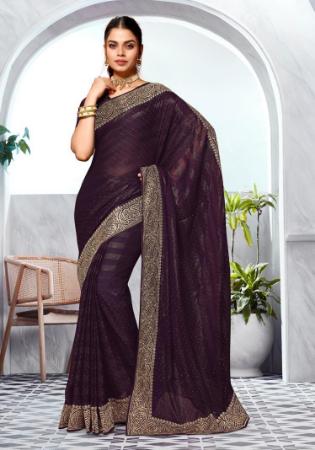 Picture of Wonderful Silk Dark Olive Green Saree