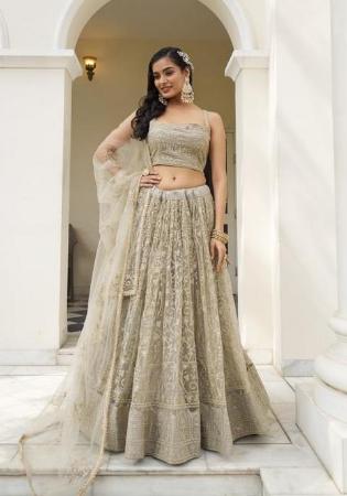 Picture of Pleasing Net Rosy Brown Lehenga Choli