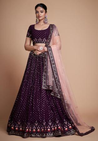 Picture of Statuesque Georgette Dark Slate Grey Lehenga Choli