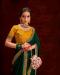 Picture of Gorgeous Georgette Dark Green Saree