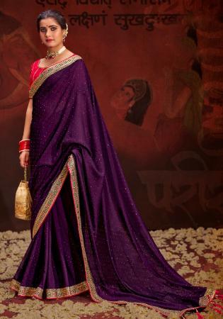 Picture of Sublime Georgette Purple Saree