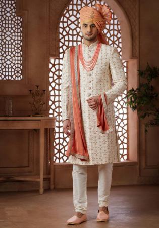 Picture of Grand Satin Rosy Brown Sherwani