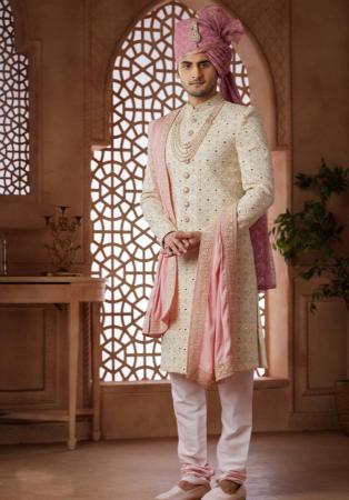 Picture of Exquisite Satin Off White Sherwani