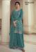 Picture of Chiffon Slate Grey Straight Cut Salwar Kameez