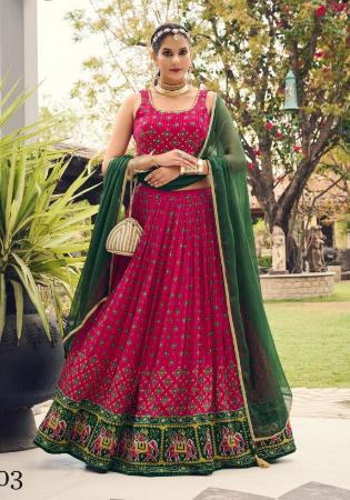 Picture of Wonderful Chiffon Dark Red Readymade Lehenga Choli