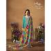 Picture of Chiffon & Silk Teal Straight Cut Salwar Kameez