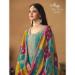 Picture of Chiffon & Silk Teal Straight Cut Salwar Kameez