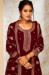 Picture of Statuesque Georgette Brown Straight Cut Salwar Kameez