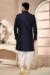 Picture of Superb Synthetic Navy Blue Indo Western