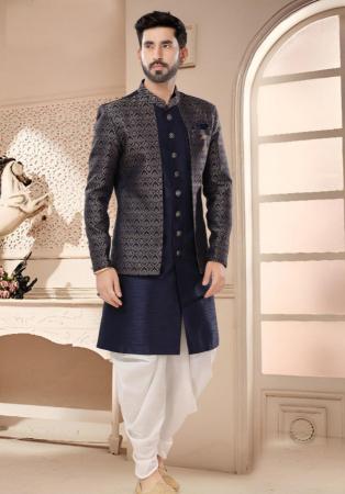 Picture of Delightful Silk Dark Slate Grey Kurtas