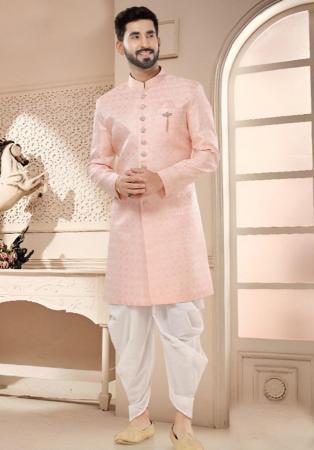 Picture of Beautiful Silk Light Pink Kurtas