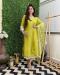 Picture of Beautiful Chiffon Yellow Readymade Salwar Kameez