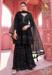 Picture of Pretty Georgette Black Straight Cut Salwar Kameez