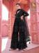 Picture of Pretty Georgette Black Straight Cut Salwar Kameez