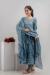 Picture of Rayon & Cotton Light Steel Blue Readymade Salwar Kameez