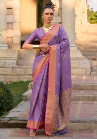 Picture of Pretty Silk Dark Slate Blue Saree