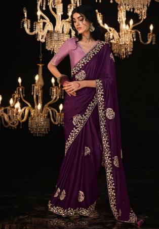 Picture of Fascinating Chiffon Saddle Brown Saree