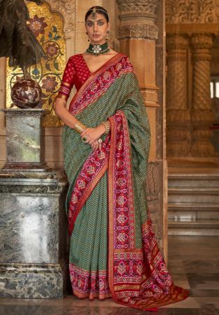 Picture of Delightful Silk Dark Slate Grey Saree