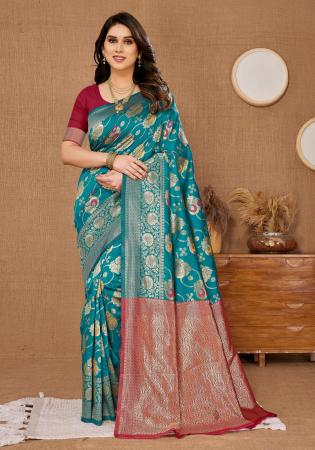 Picture of Taking Silk Dark Slate Blue Saree