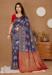 Picture of Excellent Silk Navy Blue Saree