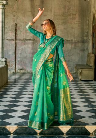 Picture of Ideal Silk Medium Sea Green Saree