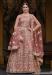 Picture of Shapely Net Rosy Brown Anarkali Salwar Kameez