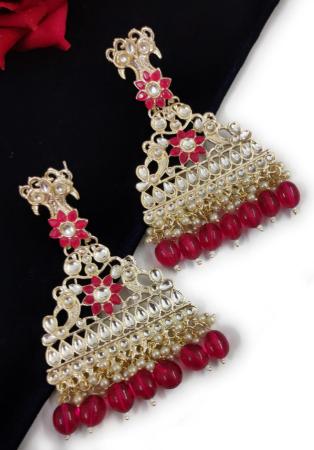 Picture of Delightful Maroon Earrings