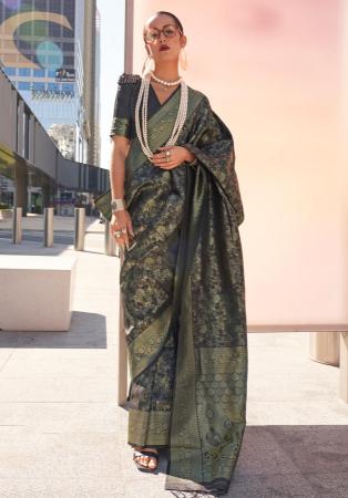 Picture of Alluring Silk Black Saree